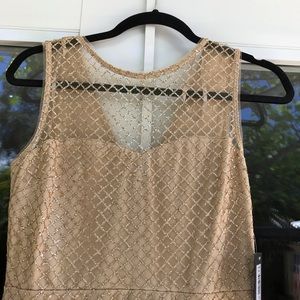 Gold glittery evening gown